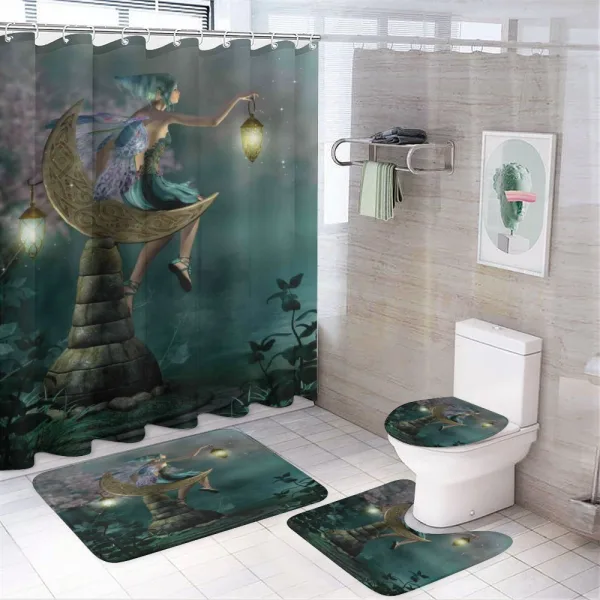 Little Pixie Lantern on a shower curtain
