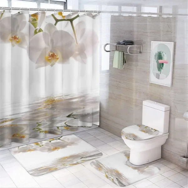 Magical Delicate Orchids on a shower curtain