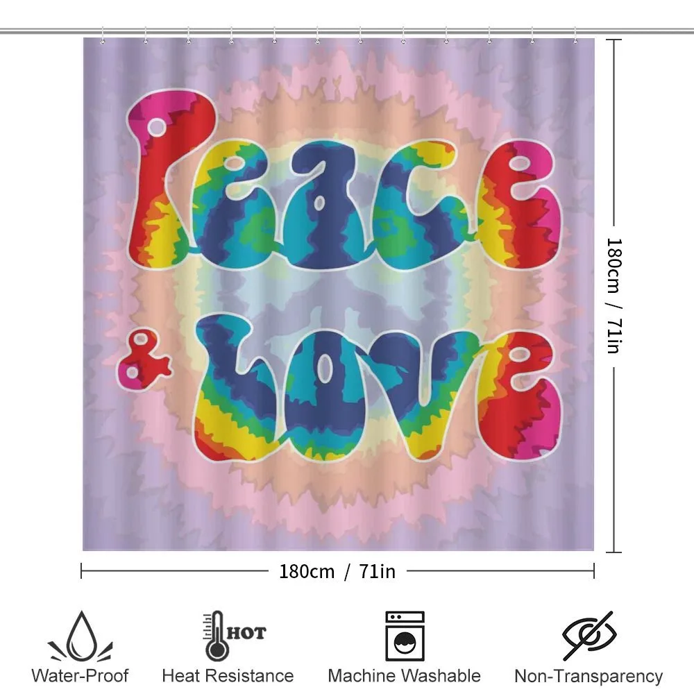Peace Love Tie Dye Effect — Detail 2