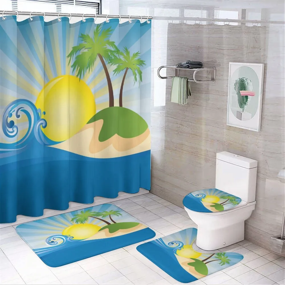 Sun Rays Tropical Island — Your design