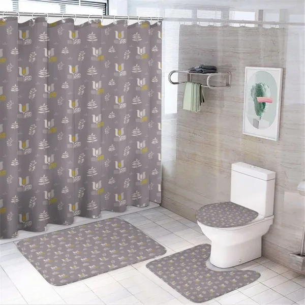 Vintage Botanical Pattern on a shower curtain