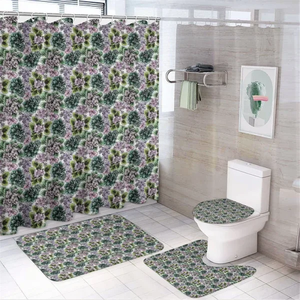 Violet Peonies on a shower curtain