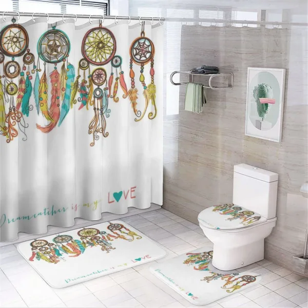 Boho Dreamcatchers on a shower curtain