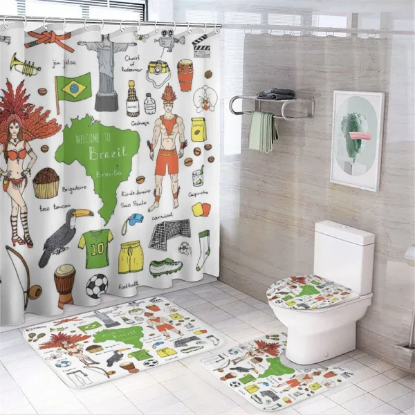 Brazilian Nation on a shower curtain
