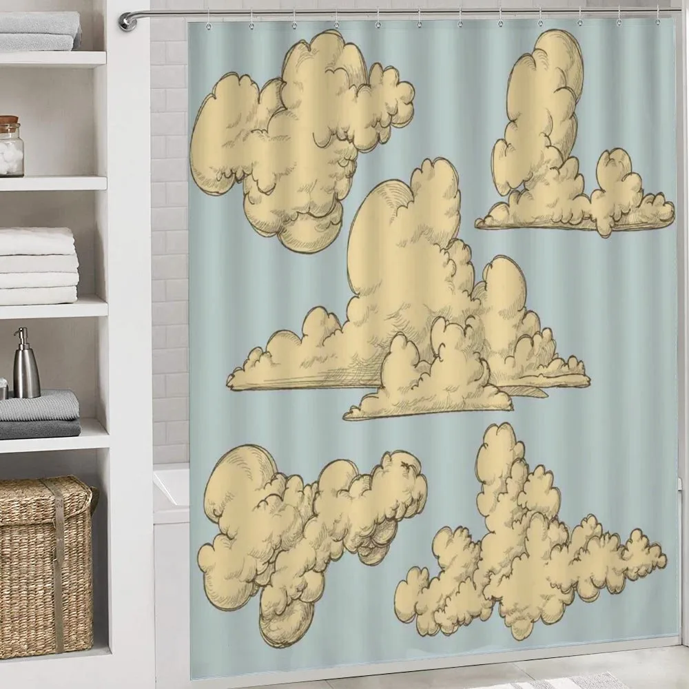 Cartoon Fluffy Clouds Art — Detail 4