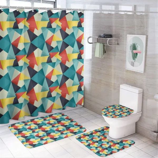 Colorful Fractal on a shower curtain
