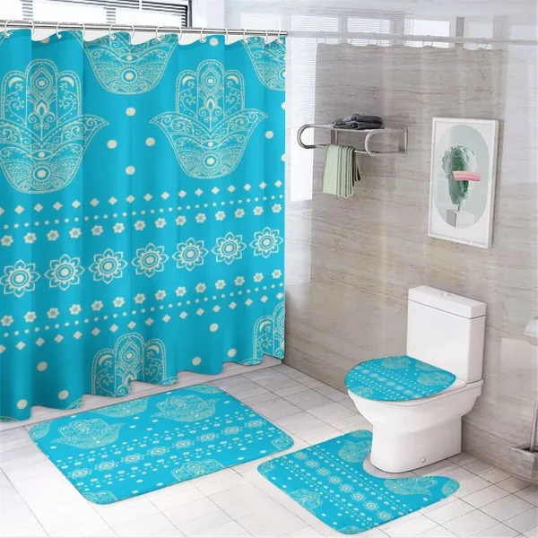 Eastern Cultural Floral on a shower curtain