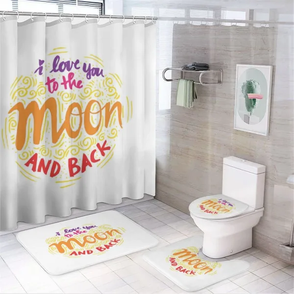 Forever Valentines on a shower curtain