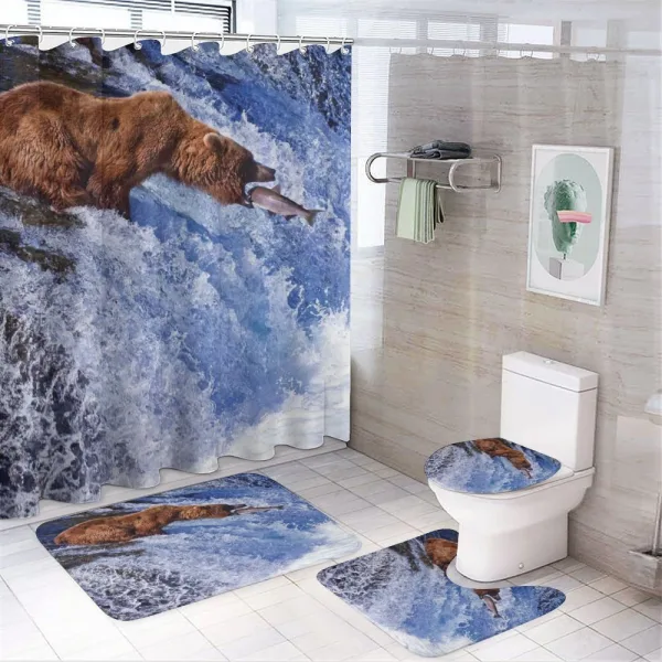 Grizzly Bear at Katmai on a shower curtain