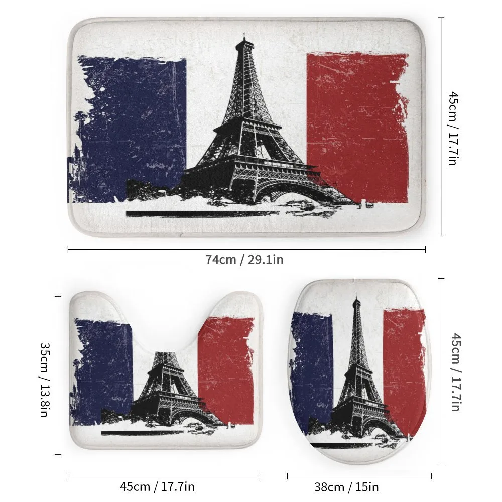 Grunge Flag Eiffel Tower — Detail 1