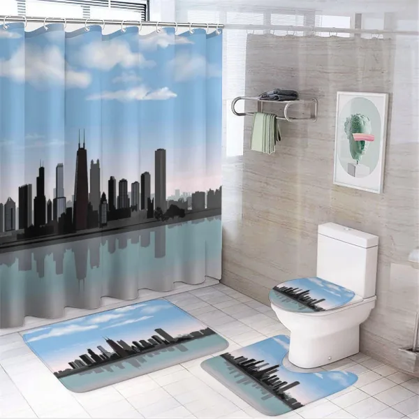 Missisippi River City on a shower curtain