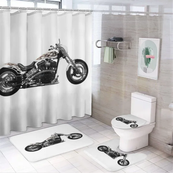 Motorbike Power Ride on a shower curtain