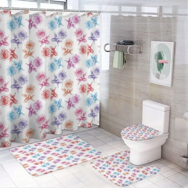 Romantic Blossoming Nature on a shower curtain