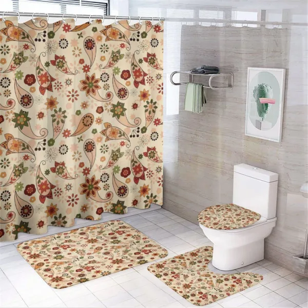 Spring Motif Paisley on a shower curtain