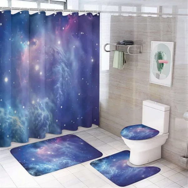 Star Clusters in Space on a shower curtain