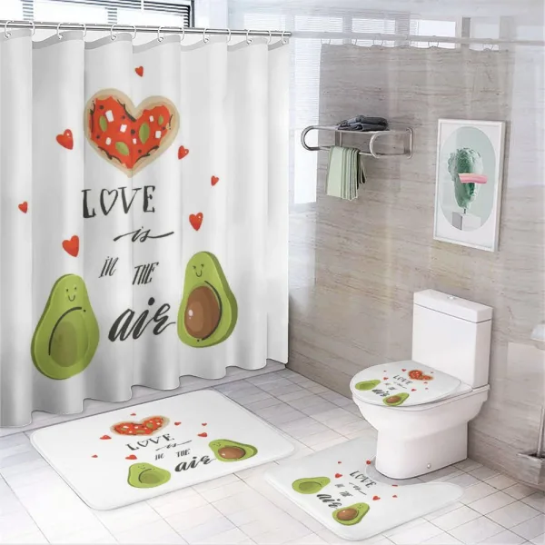 Valentine Fruit Couple on a shower curtain