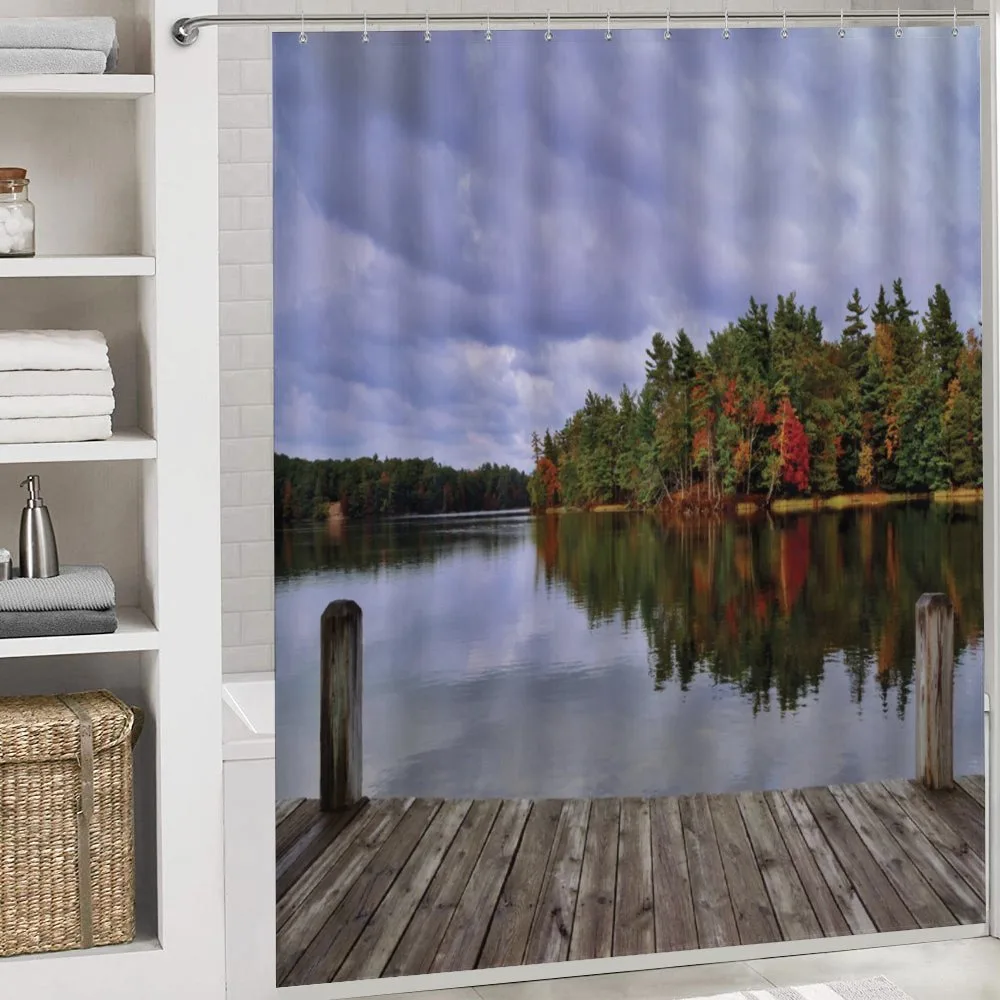 Wooden Dock Fall Splendor — Detail 4