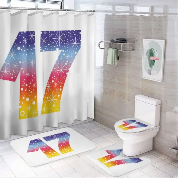 17 Party on a shower curtain