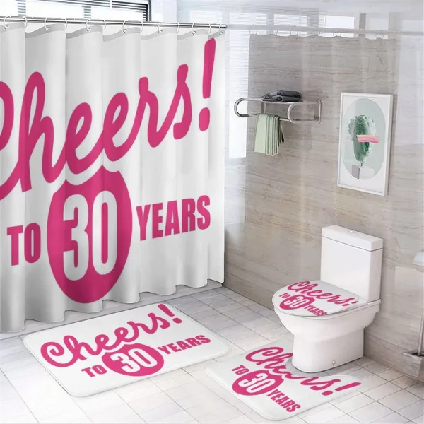 Cheerful Celebration on a shower curtain
