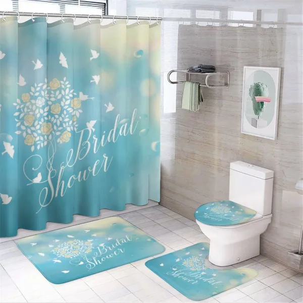 Clear Sky Flowers on a shower curtain