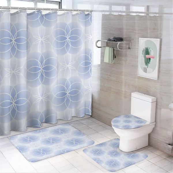 Flower of Life Art on a shower curtain