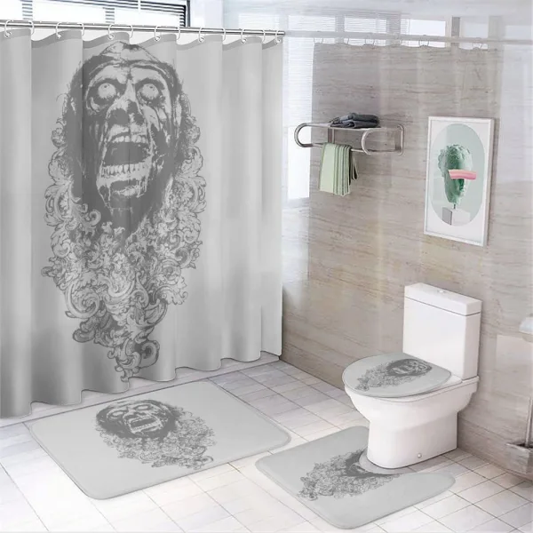 Gothic Scary Man on a shower curtain