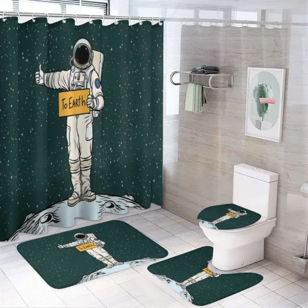 Hitchhiking Astronaut on a shower curtain