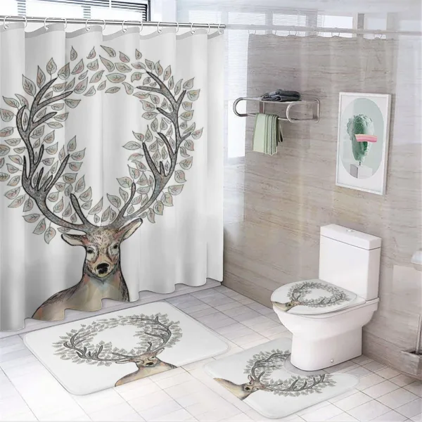 Myth Animal Reindeer on a shower curtain
