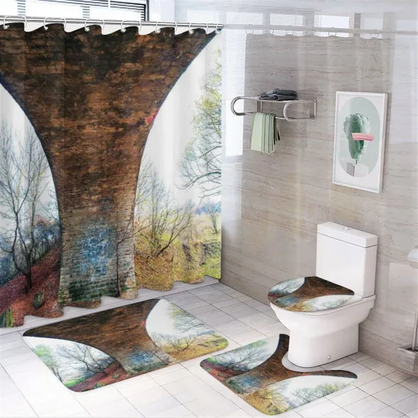 Pillar of Stone Bridge on a shower curtain