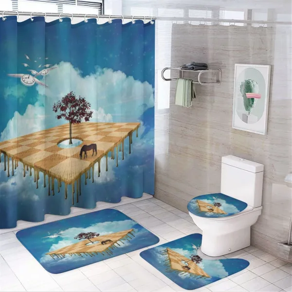 Surreal Landscape on a shower curtain