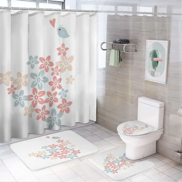 Vintage Design on a shower curtain