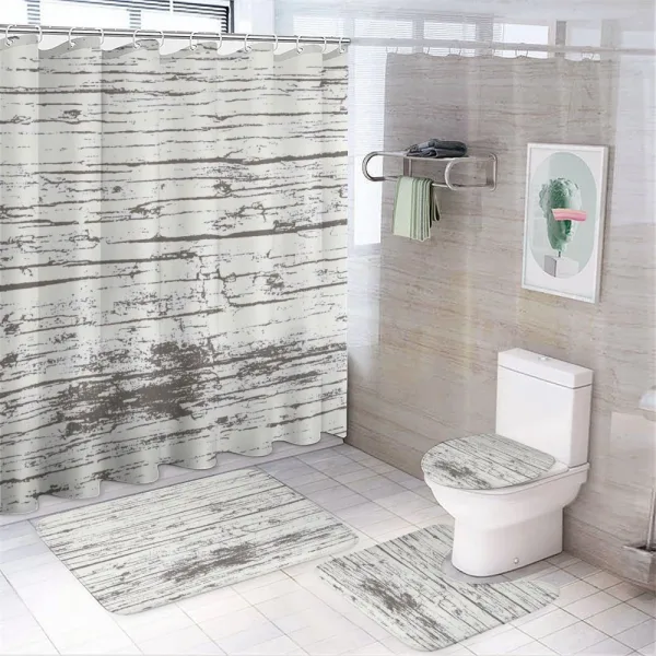 Abstract Grunge Stains Art on a shower curtain
