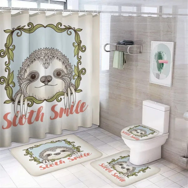 Animal Floral Frame on a shower curtain