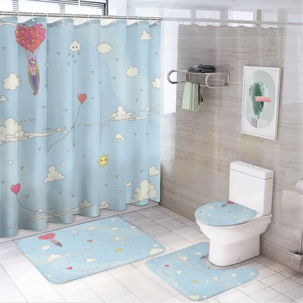 Balloons in Sky on a shower curtain