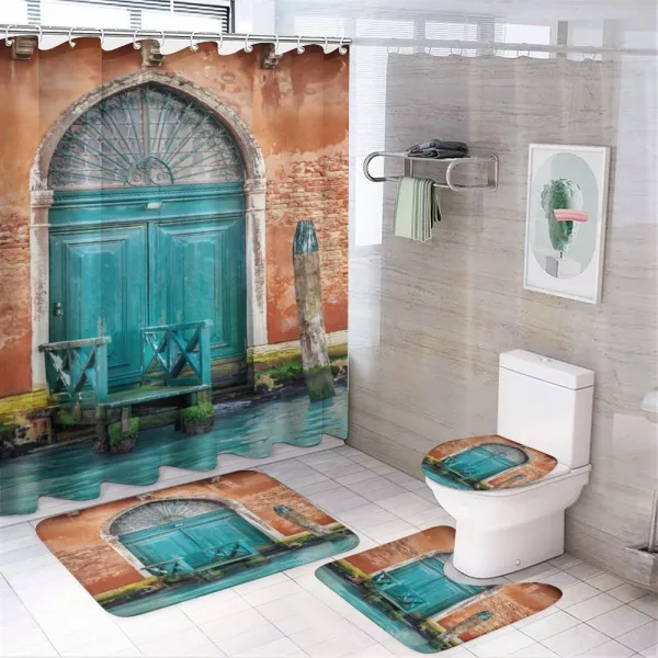 Building Door on a shower curtain