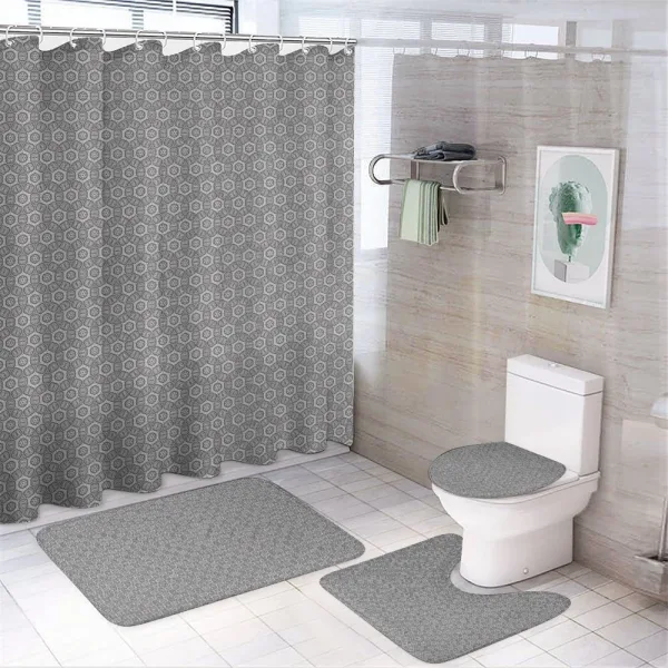 Continuous Nostalgia Lace on a shower curtain