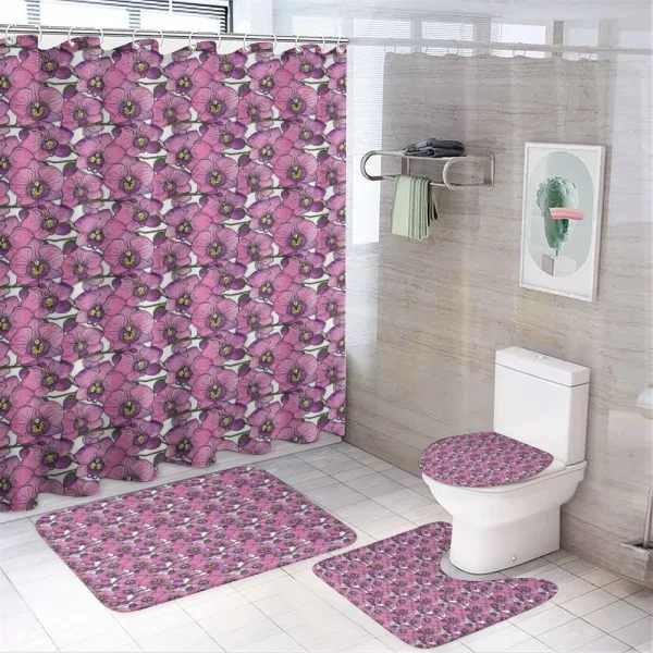 Exotic Orchid Blossoms on a shower curtain