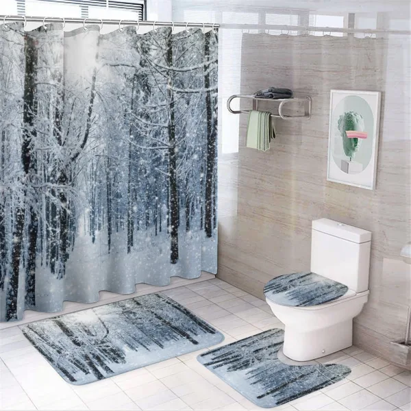 Forest Barren Jungle on a shower curtain