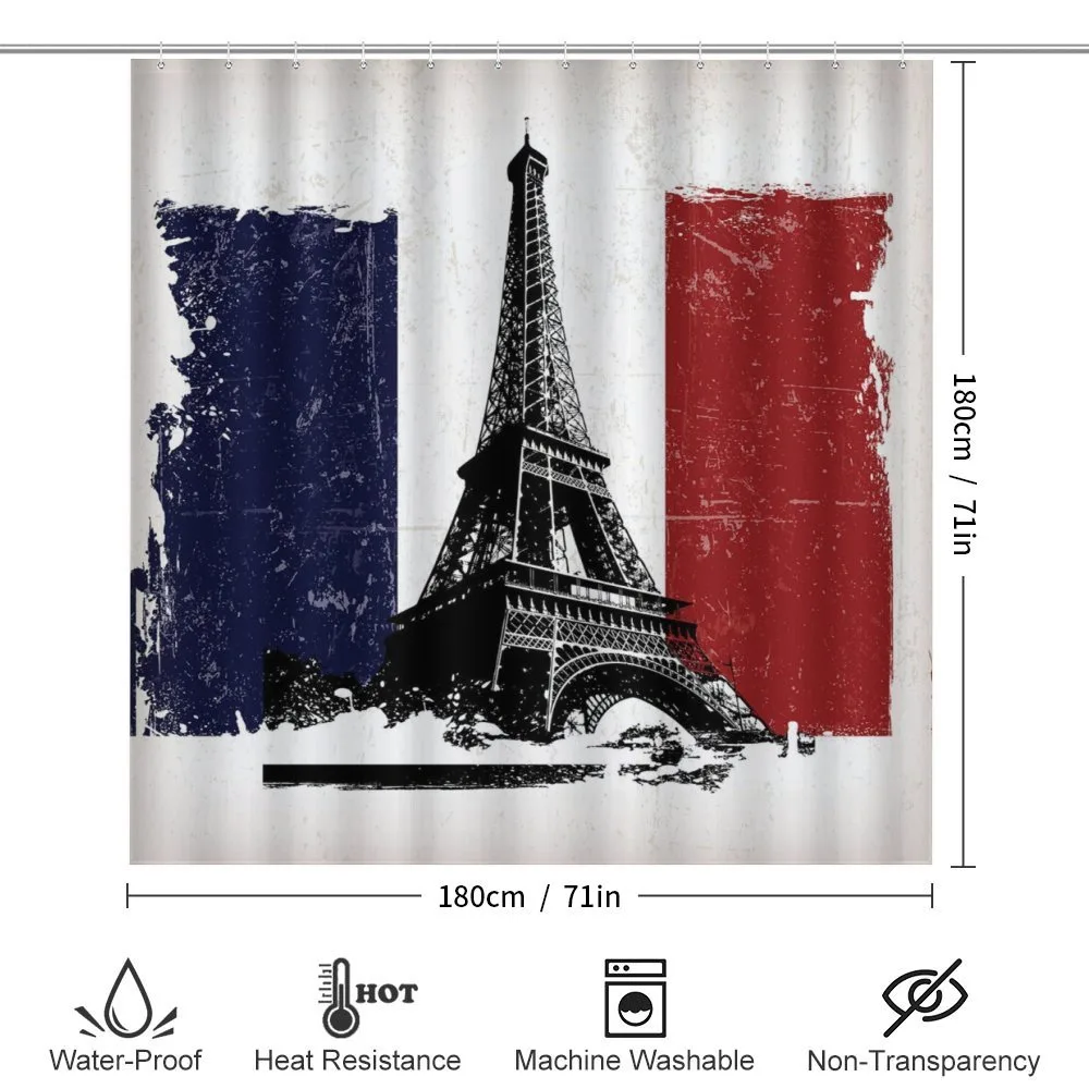 Grunge Flag Eiffel Tower — Detail 2