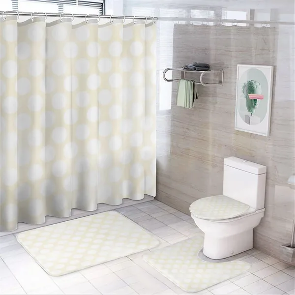 Large Polka Dots Circles on a shower curtain
