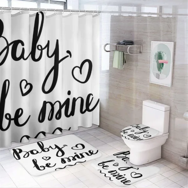 Modern Motivating Message on a shower curtain