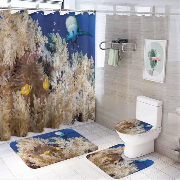 Ocean Nautical on a shower curtain