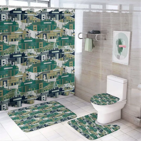 Old School Submarine on a shower curtain