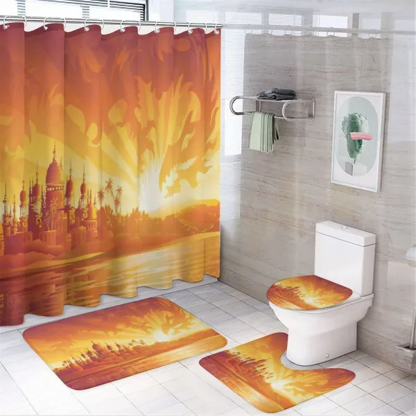 Orange City Sky Palace on a shower curtain