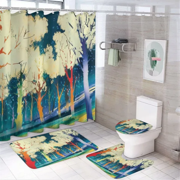 Trees Fiction Forest on a shower curtain