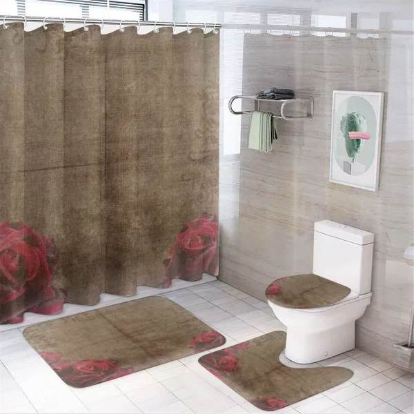 Vintage Roses Frame on a shower curtain