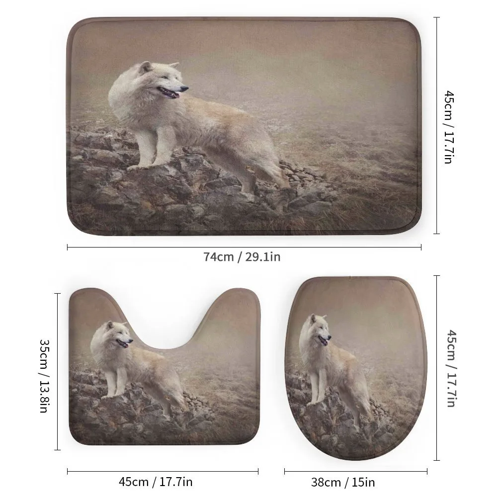 White Wolf on the Rocks — Detail 1
