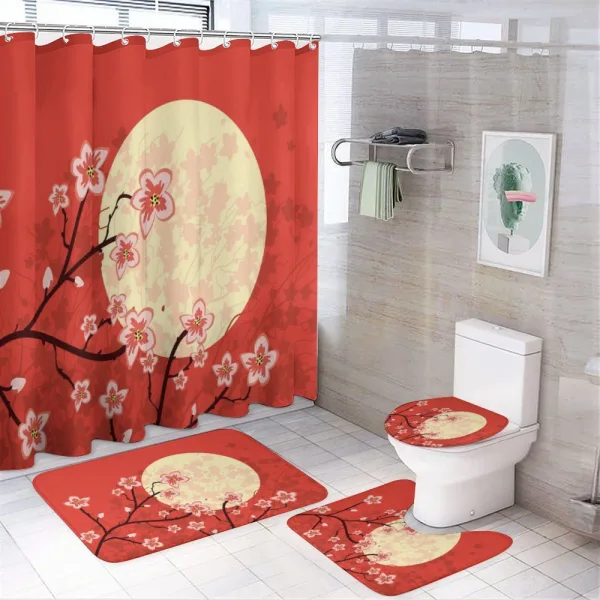 Asia Culture Sakura Branch on a shower curtain