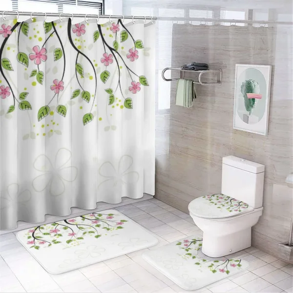 Branch with Flowers on a shower curtain