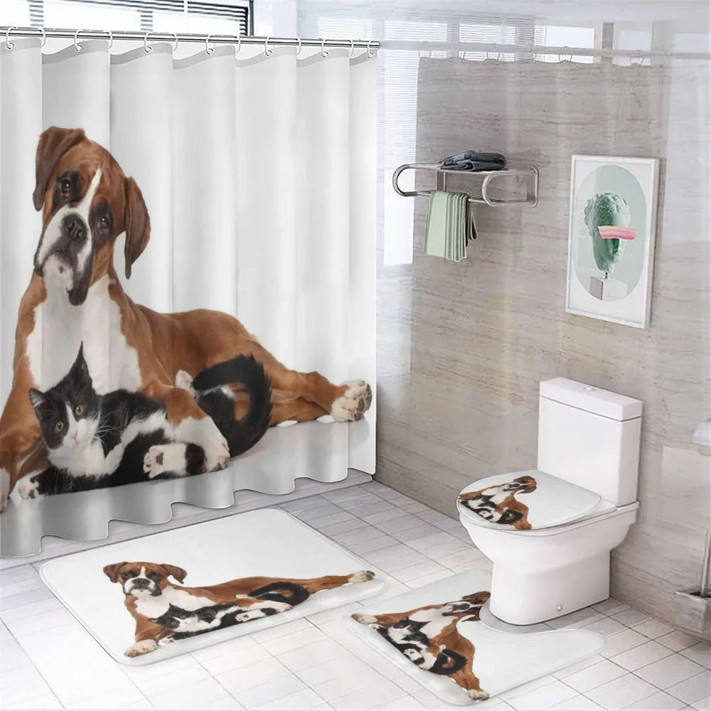 Cat Dog Friends Portrait — Your design